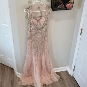Adrianna Papell Long Beaded Gown